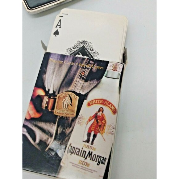 Vintage Captain Morgans Belt Buckle "The Captain"  3" x 2 3/8" & Playing Cards - Picture 11 of 11